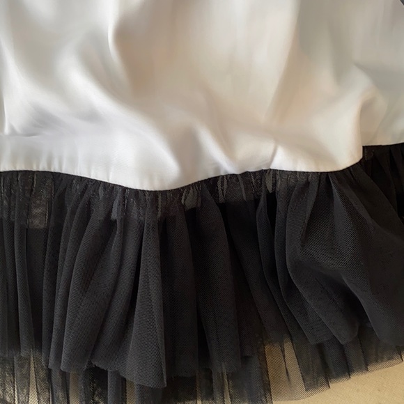 BCBGMaxazria Black White Sequin Flare Tunic Slip Dress - 10 - Picture 11 of 14